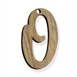 PEND-LETTERA "0" CM 4H LEGNO (SFUSO IMBUST.)                    