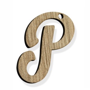PEND-LETTERA "P" CM 4H LEGNO (SFUSO IMBUST.)                    