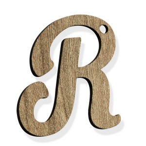 PEND-LETTERA "R" CM 4H LEGNO (SFUSO IMBUST.)                    