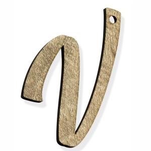 PEND-LETTERA "V" CM 4H LEGNO (SFUSO IMBUST.)                    