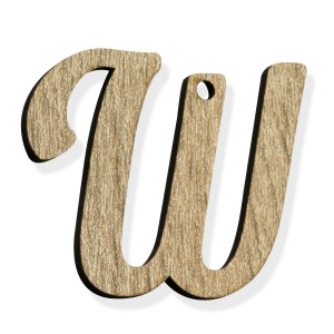 PEND-LETTERA "W" CM 4H LEGNO (SFUSO IMBUST.)                    