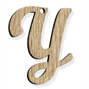 PEND-LETTERA "Y" CM 4H LEGNO (SFUSO IMBUST.)                    