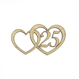APPLICAZ. DOPPIO CUORE C/25¡CM 4*4 LEGNO (SFUSO IMBUST.)