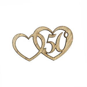 APPLICAZ. DOPPIO CUORE C/50¡CM 4*4 LEGNO. (SFUSO IMBUST.)