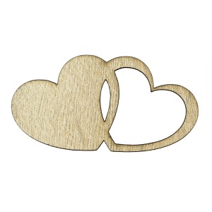 APPLICAZ. DOPPIO CUORE CM 6*3 LEGNO(SFUSO IMBUST.)