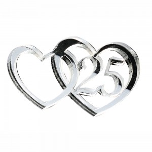 APPLICAZ. DOPPIO CUORE C/25¡CM 6*3 PLEX ARG. (SFUSO IMBUST.)