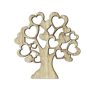 APPLICAZ.ALBERO- CUORICINI GR.CM 6*6 LEGNO (SFUSO IMBUST.)