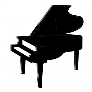 Applicazione Pianoforte in plex nero, cm 5x5