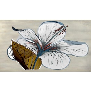 Pannello con orchidea argento - cm 100 x 50