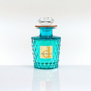 Profumo ambiente 150ml essenza fiori di cotone bottiglia in vetro lustro acquamarina