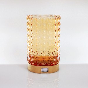 Lampada led in vetro lustro ambra (ricaricabile USB)
