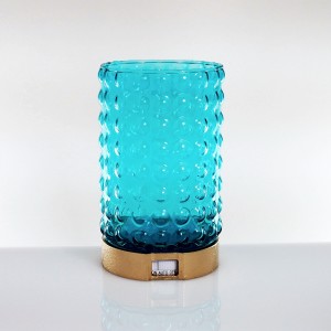 Lampada led in vetro lustro acquamarina (ricaricabile USB)