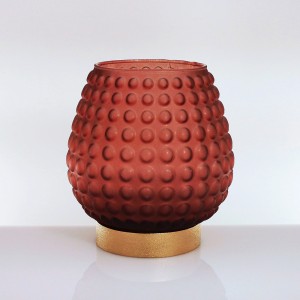 Vaso portafiori in vetro satinato bronzo