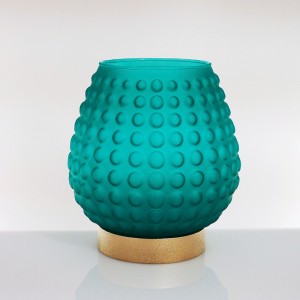 Vaso portafiori in vetro satinato verde acqua