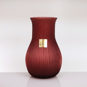 Vaso portafiori piccolo in vetro satinato bronzo