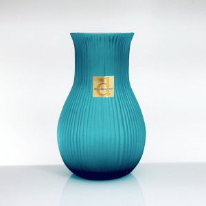 Vaso portafiori piccolo in vetro satinato verde acqua