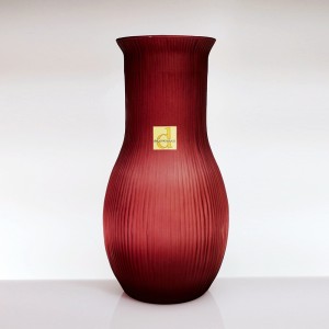 Vaso portafiori grande in vetro satinato bronzo