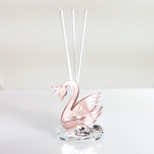 Cigno profumatore plex rosegold e cristallo