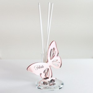 Farfalla profumatore plex rosegold e cristallo