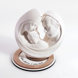 Sacra Famiglia grande resina base beige perlato