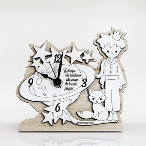 Piccolo principe orologio scontornato plex legno avorio
