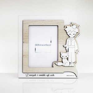 Piccolo principe portafoto interno 9x13 plex legno avorio