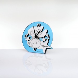 Folletto boy orologio tondo plex specchio celeste