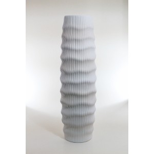 Vaso ovale in ceramica bianca