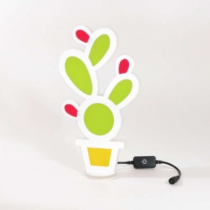 Lampada led piccola da appoggio design ficodindia decoro plex colorato