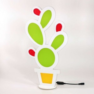 Lampada led grande da appoggio design ficodindia decoro plex colorato