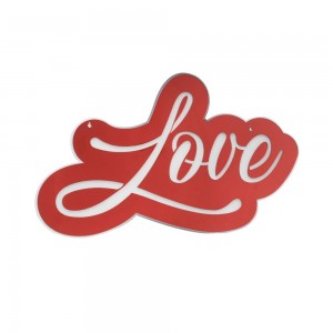 Party / Scritta led da appendere cm 77x43 "Love" - specchio rosso