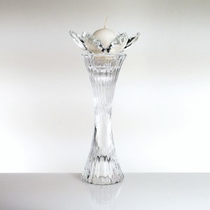 Candeliere grande vetro con petali cristallo
