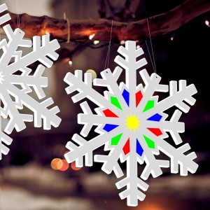 Luminaria di Natale “Fiocco di Neve” colorata