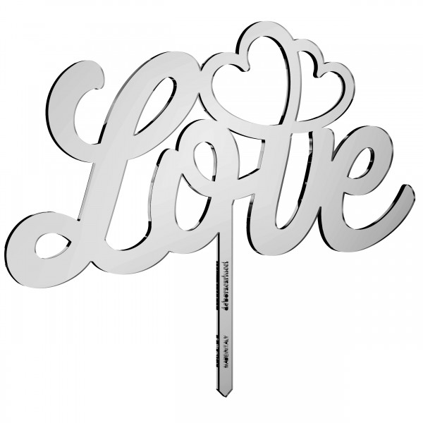 Super Cool Creations Specchio Con Cuori Hearts Out Of Love – 20 X 12 Cm, Infrangibile, Design Romantico Per Casa O Ufficio