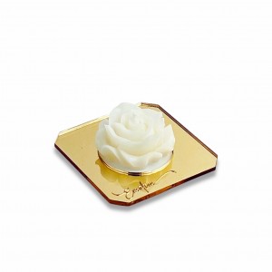Emotion / Rosa piccola cera di soia bianca - base plex oro