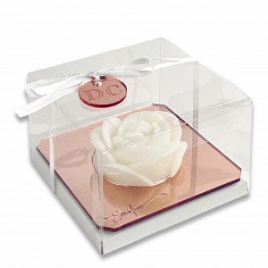 Emotion / Rosa grande cera di soia bianca - base plex rosè