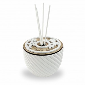 Daisy / Profumatore resina e legno decoro margherite