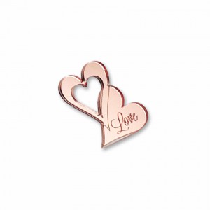 Magic / Applicazione coppia cuori plex rosegold
