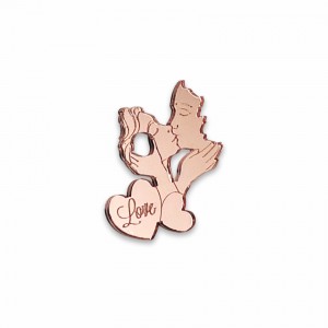 Magic / Applicazione bacio-cuori plex rosegold