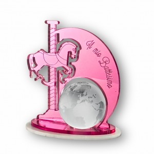 Melody / Carosello plex rosa con mappamondo
