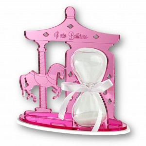 Melody / Carosello plex rosa con clessidra