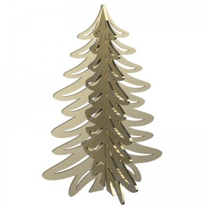 Albero di natale medio in specchio bronzo - cm 22 x 30 h