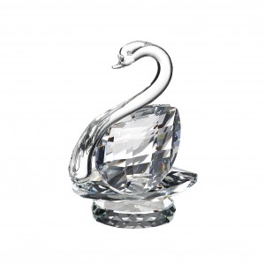 Swan large in clear crystal  