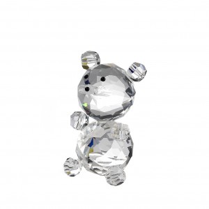 Teddy bear medium in clear crystal