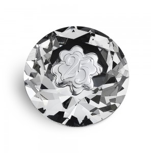 Diamante cristallo con quadrifoglio per 25° anniversario