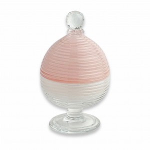 Karma / Scatola piccola pumo vetro cipria pomello cristallo con cera