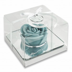 Emotion / Rosa grande cera di soia polvere - base plex argento