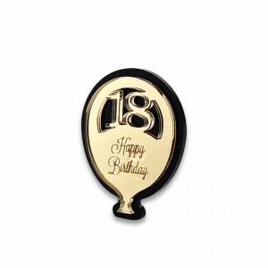 Magic / Calamita palloncino 18° compleanno plex oro-bianco