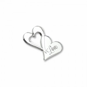 Magic / Applicazione coppia cuori plex argento