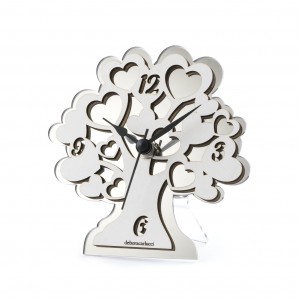 Orologio albero della vita in specchio argento